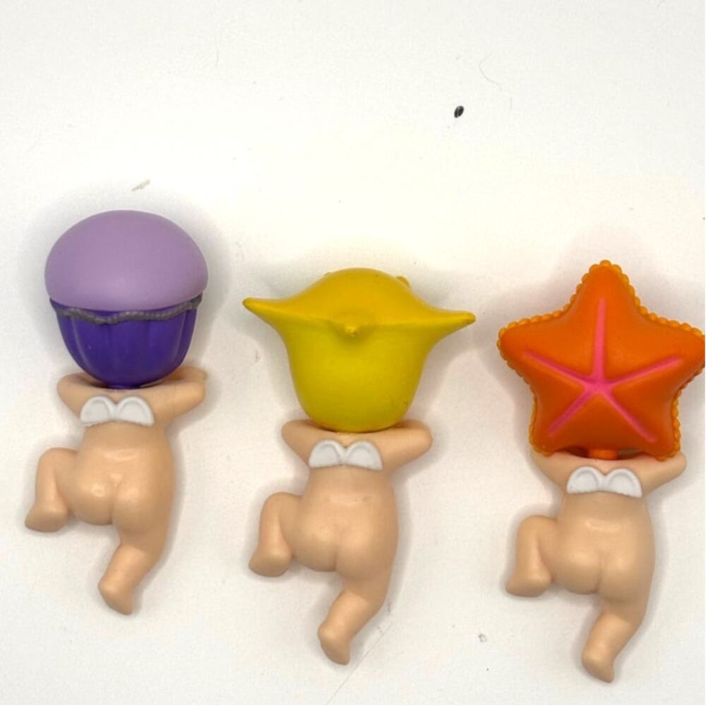 Set of 3 New Unbranded Kewpie/Angel Hipper Mini Figure, Jelly & Starfish, Manta - Picture 2 of 3